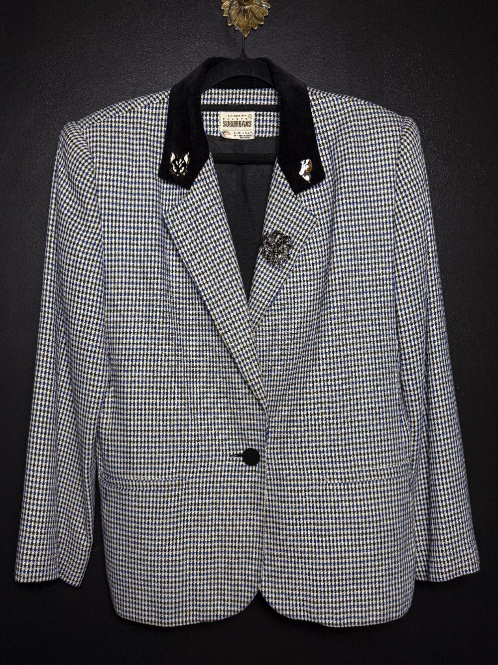 Vintage Houndstooth Blazer